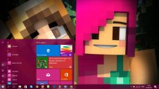 Minecraft Girls windows theme