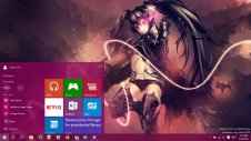Black Rock Shooter windows theme