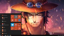 Portgas D. Ace windows theme