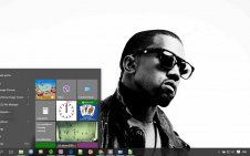 Kanye West win10 theme