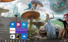 Alice In Wonderland win10 theme