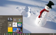 Snowman win10 theme