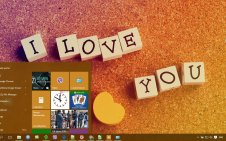 I love you win10 theme