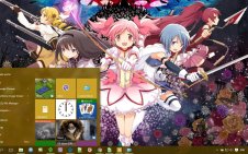 Puella Magi Madoka Magica win10 theme