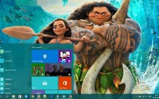 Moana win10 theme