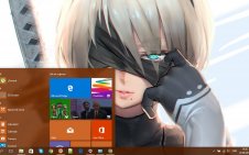 Nier: Automata win10 theme