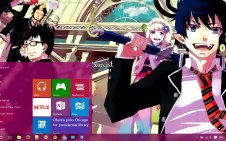 Blue Exorcist win10 theme