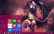 Black Rock Shooter win10 theme