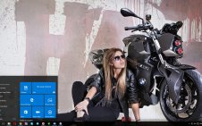 Girls & Motorcycles win10 theme