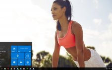 Fitness Girl win10 theme