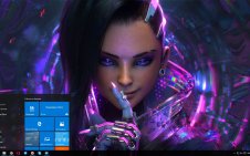 Sombra (Overwatch) win10 theme