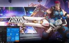 Zarya (Overwatch) win10 theme