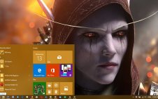 Sylvanas Windrunner win10 theme