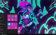 Akali (LOL) win10 theme