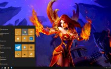 Lina (DotA 2) win10 theme