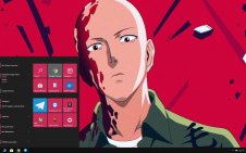 Saitama win10 theme