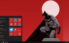 Batman Red win10 theme