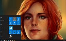 Triss Merigold win10 theme