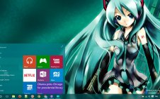 Hatsune Miku win10 theme