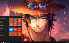 Portgas D. Ace win10 theme