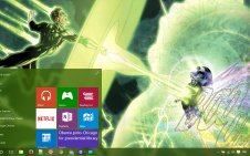 Green Lantern win10 theme