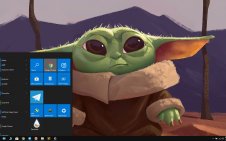 Baby Yoda win10 theme