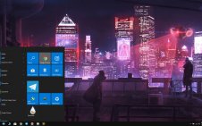 Cyberpunk City win10 theme