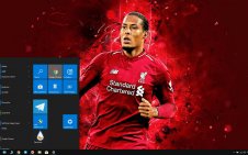 Virgil van Dijk win10 theme