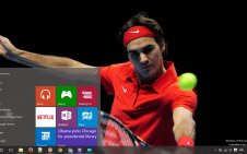 Roger Federer win10 theme