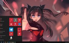 Rin Tohsaka win10 theme