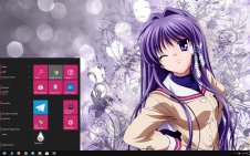 Kyou Fujibayashi win10 theme