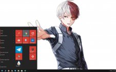 Shouto Todoroki win10 theme