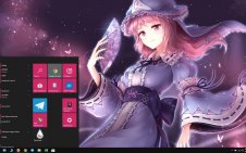 Yuyuko Saigyouji win10 theme