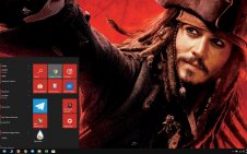 Captain Jack Sparrow win10 theme