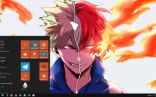 Shoto Todoroki win10 theme