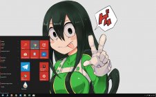 Tsuyu Asui win10 theme