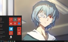 Rei Ayanami win10 theme