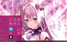 Keqing (Genshin Impact) win10 theme