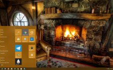 Fireplace win10 theme