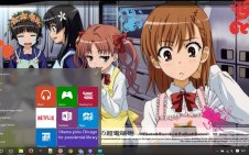 Misaka Mikoto win10 theme