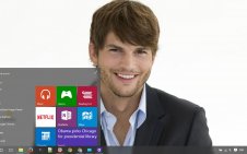 Ashton Kutcher win10 theme