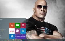 Dwayne Johnson win10 theme