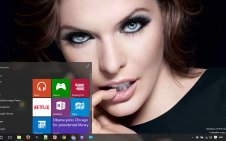 Milla Jovovich win10 theme
