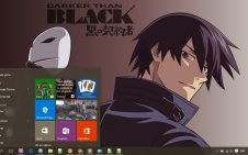 Darker Than Black win10 theme