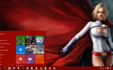 Power Girl win10 theme