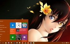 Anime Girl win10 theme