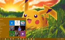 Pikachu win10 theme