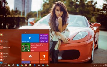 Girls & Cars Theme Desktop