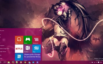 Black Rock Shooter Theme Desktop