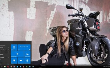 Girls & Motorcycles Theme Desktop